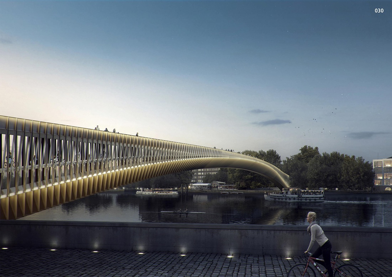 Illustration for article titled The Craziest Designs For London's Newest Pedestrian Bridge